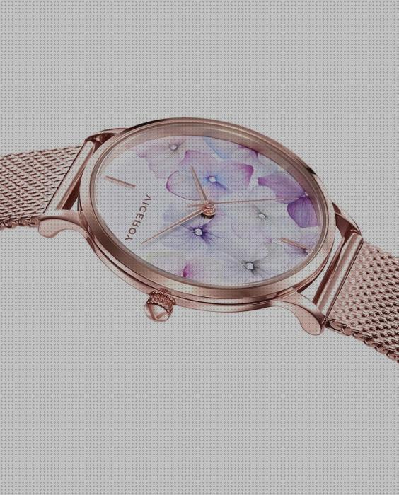 Las mejores relojes acero relojes reloj acero rosa y blanco mujer