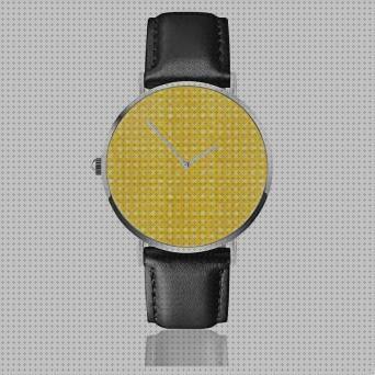 Las mejores amarillos reloj amarillo cuero hombre