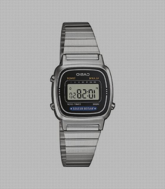 Review de reloj casio digital plateado mujer con esfera negra