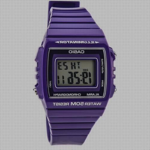 Review de reloj casio mujer morado w 215h