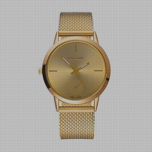 Review de reloj de acero dorado hombre barato