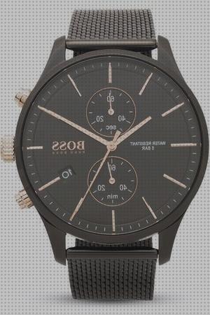 Las mejores marcas de boss reloj reloj de hombre hugo boss 1513606 cronógrafo de piel negro