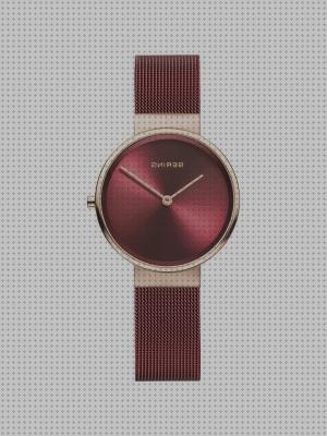 Review de reloj de mujer rojo con correa de malla milanesa