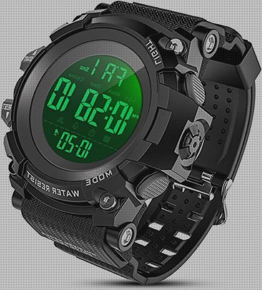 Review de reloj digital a pilas con numeros grandes de hombres