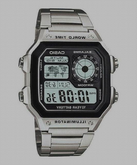 Las mejores reloj digital casio reloj despertador casio casio reloj digital casio hombre esfera oscura caja y correa plateadas