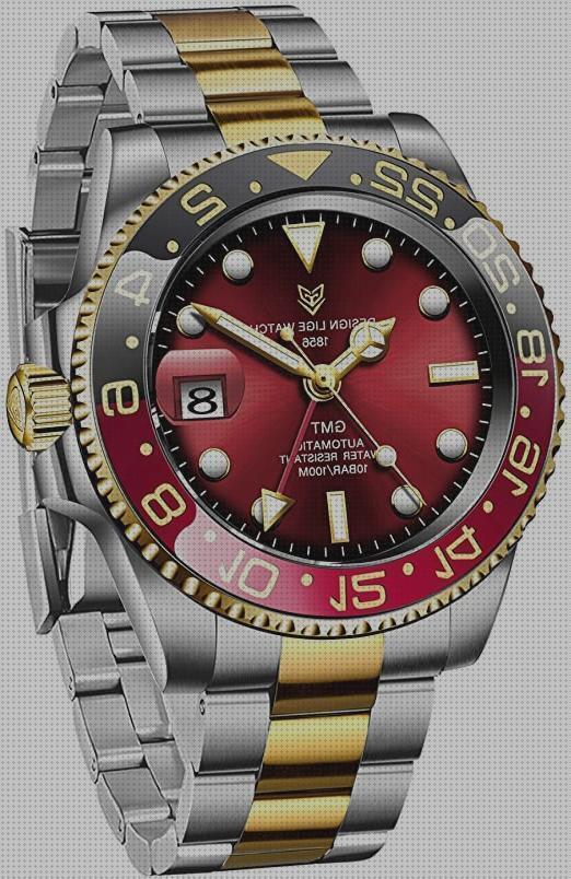 Las mejores relojes dorados relojes reloj dorado hombre con esfera roja