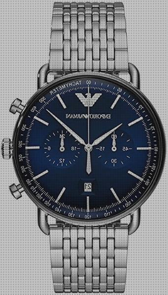 Donde comprar reloj emporio armani blanco hombre correa blanca agujas azules