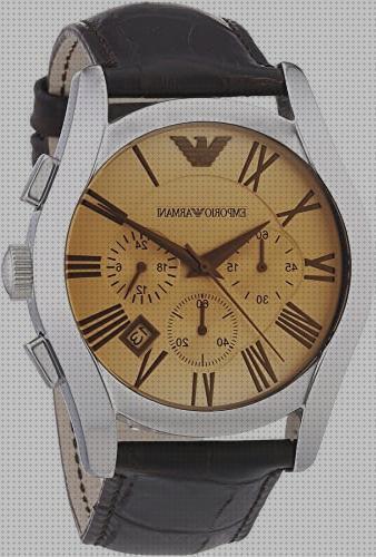 Opiniones de armani reloj reloj emporio armani de hombre correa de cuero marron 1605