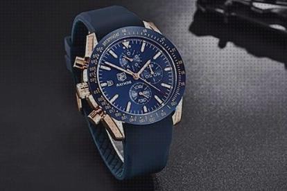 Review de reloj fossil hombre negro esferas azul