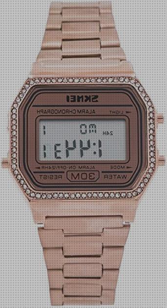 Las mejores metales mujeres relojes reloj mujer metal rosa