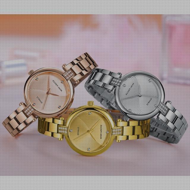 Las mejores relojes acero relojes relojes acero inoxidable dorado resistente al agua mujer