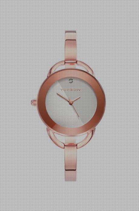 Review de relojes de mujer con la tira rosa y fino