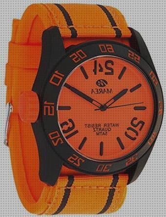 Review de relojes marea de hombre con naranja